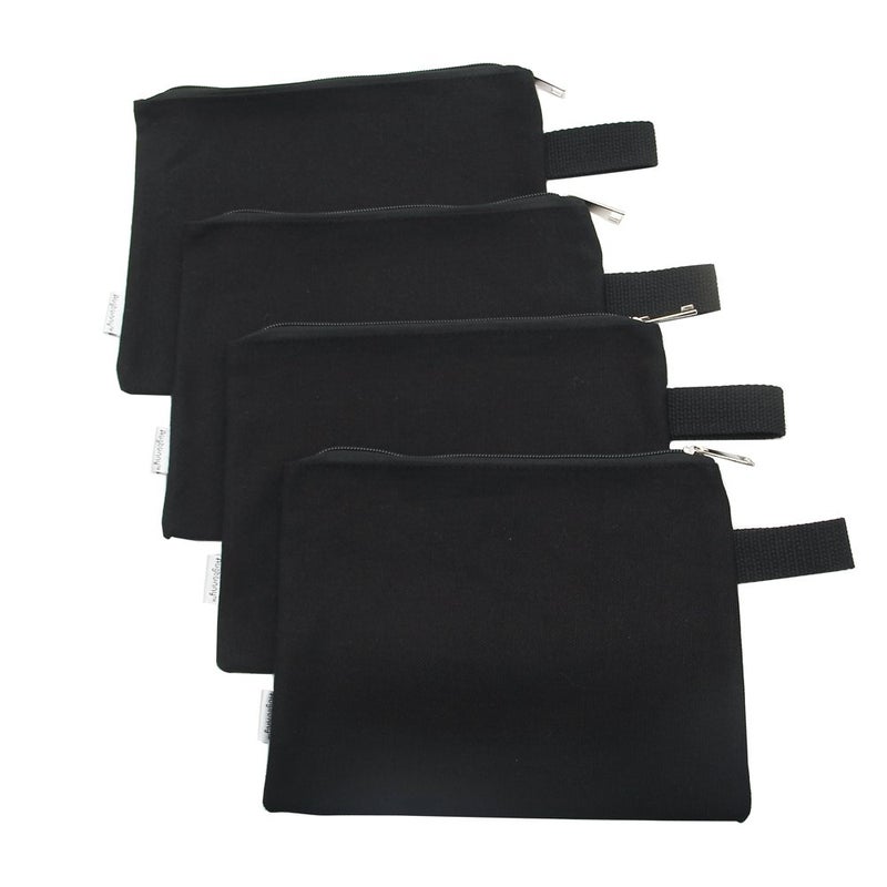 Augbunny 100% Cotton 16oz Heavy Duty Multi-purpose Canvas Zipper Tool Bag Organize Storage Pouch 4-pack - Image 1
